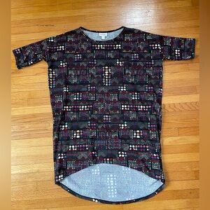 LuLaRoe multi coloured tunic top
